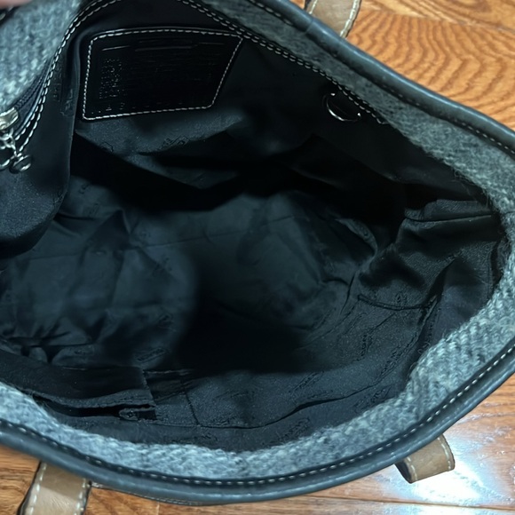 Coach Hampton Wool & Leather Tote - Picture 8 of 9